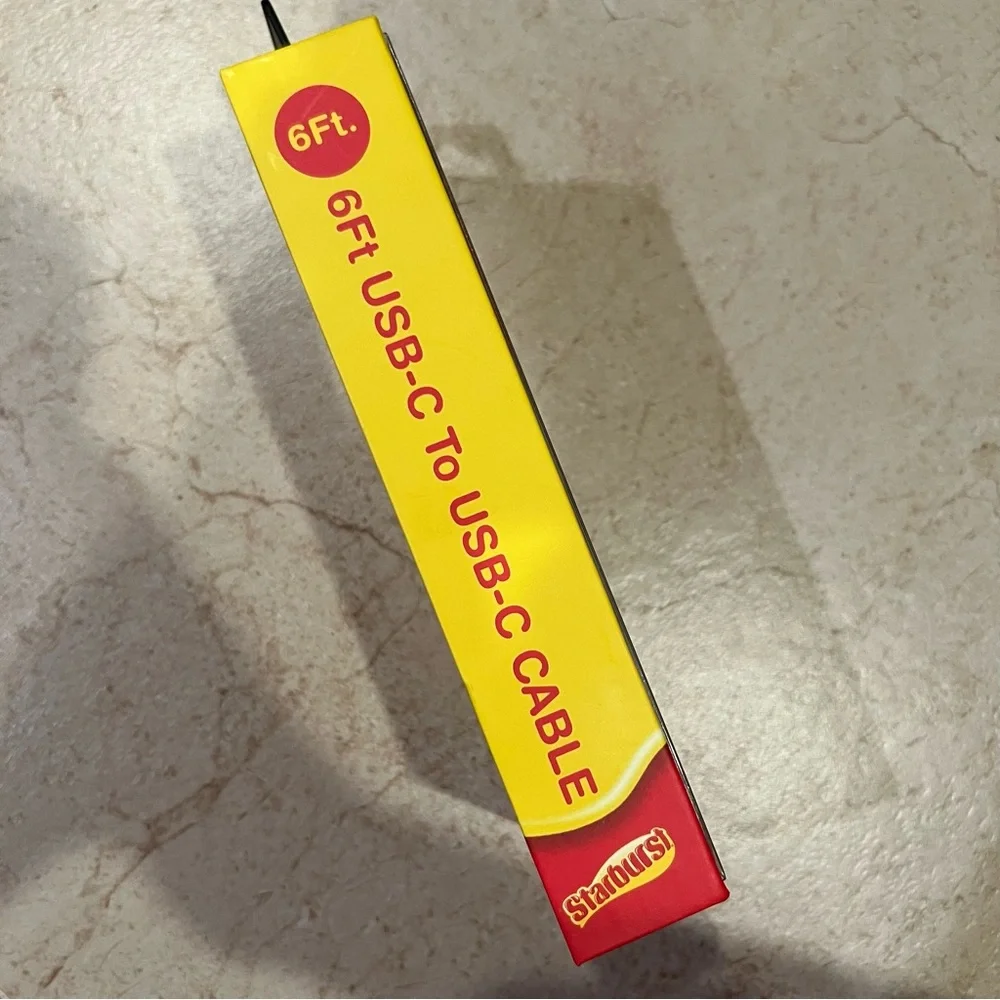 Starburst Candy 6 Ft. USB-C To USB -C Cable New